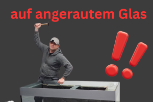 Silikon hält nicht auf angerautem Glas
